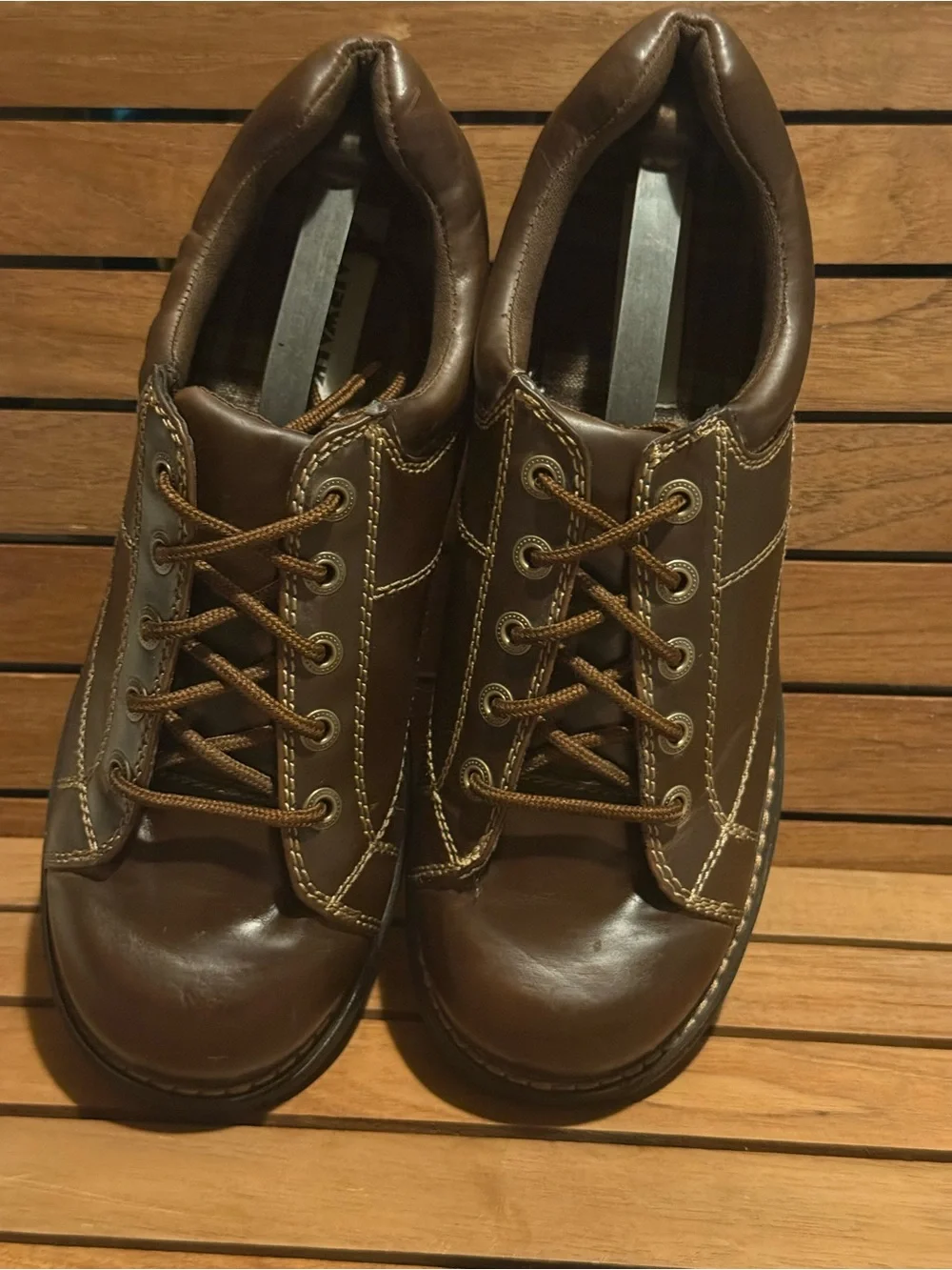 Vintage Airwalk Chunky Leather Platform Oxford Shoes Men 11 / Women 12.5